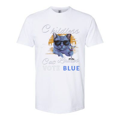 Childless Cat Ladies Vote Blue In November Kamala President Gift Softstyle CVC T-Shirt