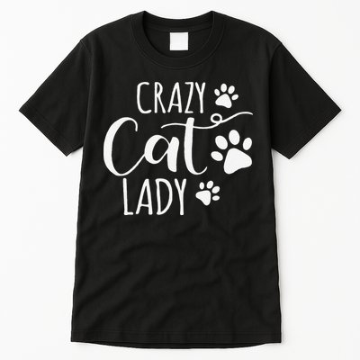 Crazy Cat Lady Funny Cat Meow For Women Love Cat Tall T-Shirt