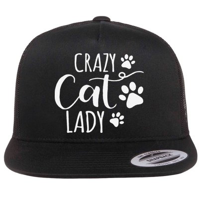 Crazy Cat Lady Funny Cat Meow For Women Love Cat Flatbill Hat