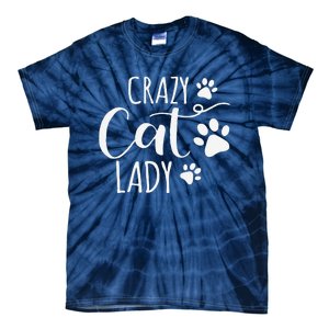 Crazy Cat Lady Funny Cat Meow For Women Love Cat Tie-Dye T-Shirt