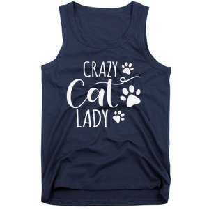 Crazy Cat Lady Funny Cat Meow For Women Love Cat Tank Top