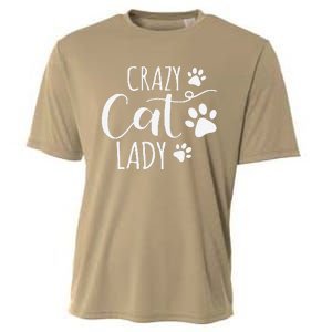 Crazy Cat Lady Funny Cat Meow For Women Love Cat Cooling Performance Crew T-Shirt