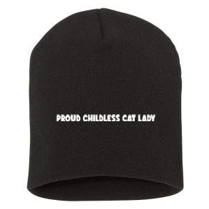 Childless Cat Lady For Cat Mom Women Cat Lady Short Acrylic Beanie