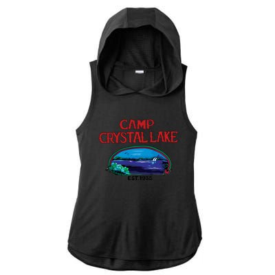 Camp Crystal Lake Ladies PosiCharge Tri-Blend Wicking Draft Hoodie Tank