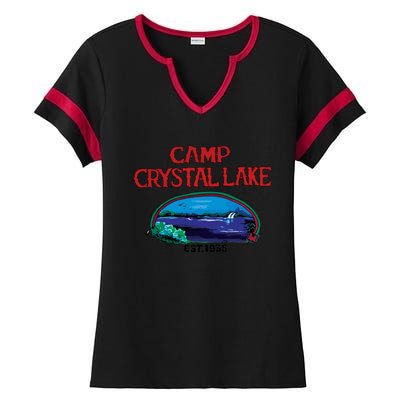 Camp Crystal Lake Ladies Halftime Notch Neck Tee