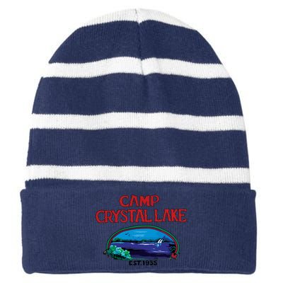 Camp Crystal Lake Striped Beanie with Solid Band