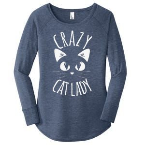 CRAZY CAT LADY Funny Fur Mom Mothers Day Christmas Birthday Women's Perfect Tri Tunic Long Sleeve Shirt