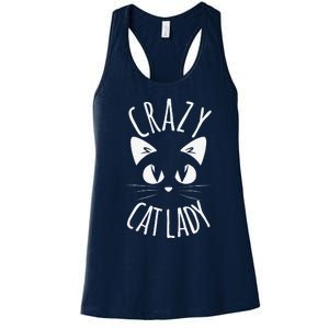 CRAZY CAT LADY Funny Fur Mom Mothers Day Christmas Birthday Women's Racerback Tank