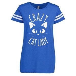 CRAZY CAT LADY Funny Fur Mom Mothers Day Christmas Birthday Enza Ladies Jersey Football T-Shirt