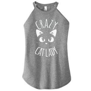 CRAZY CAT LADY Funny Fur Mom Mothers Day Christmas Birthday Women's Perfect Tri Rocker Tank