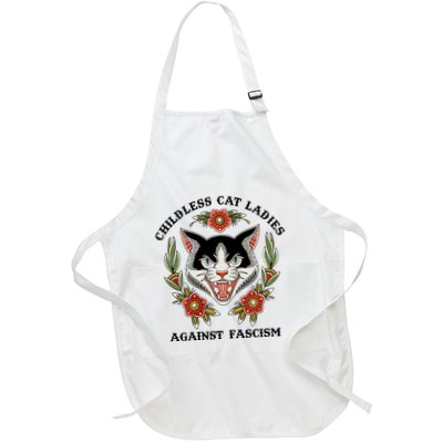 Childless Cat Ladies Against Fascism Full-Length Apron With Pockets