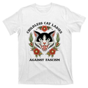 Childless Cat Ladies Against Fascism T-Shirt