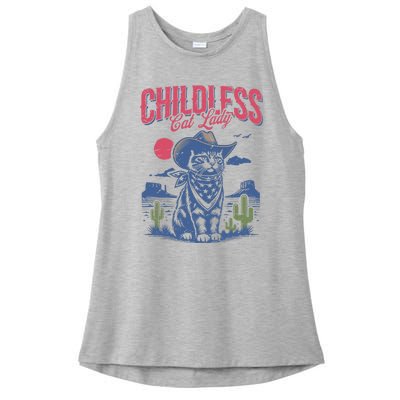 Childless Cat Lady Kamala Harris Cowboy Cat Ladies PosiCharge Tri-Blend Wicking Tank