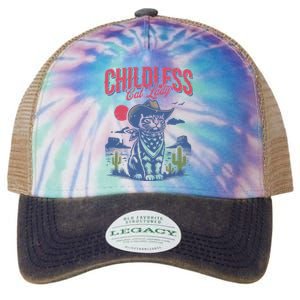 Childless Cat Lady Kamala Harris Cowboy Cat Legacy Tie Dye Trucker Hat