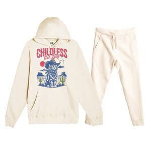 Childless Cat Lady Kamala Harris Cowboy Cat Premium Hooded Sweatsuit Set