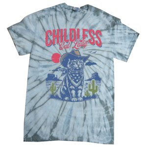 Childless Cat Lady Kamala Harris Cowboy Cat Tie-Dye T-Shirt