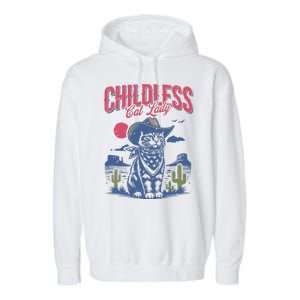 Childless Cat Lady Kamala Harris Cowboy Cat Garment-Dyed Fleece Hoodie