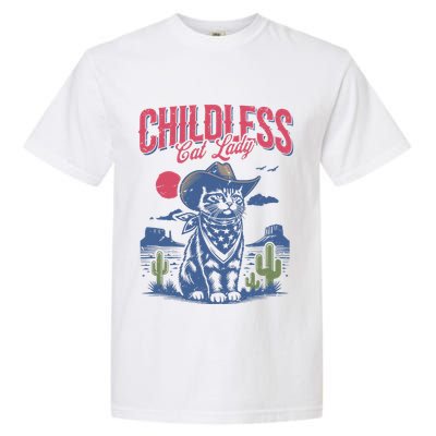 Childless Cat Lady Kamala Harris Cowboy Cat Garment-Dyed Heavyweight T-Shirt