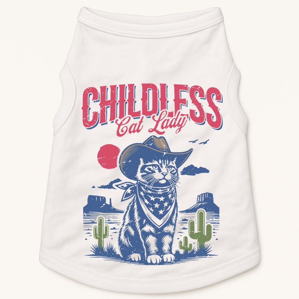 Childless Cat Lady Kamala Harris Cowboy Cat Doggie Tank