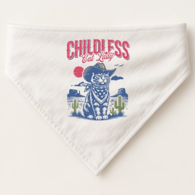 Childless Cat Lady Kamala Harris Cowboy Cat USA-Made Doggie Bandana