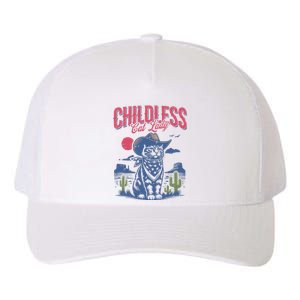 Childless Cat Lady Kamala Harris Cowboy Cat Yupoong Adult 5-Panel Trucker Hat