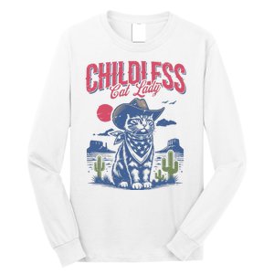 Childless Cat Lady Kamala Harris Cowboy Cat Long Sleeve Shirt