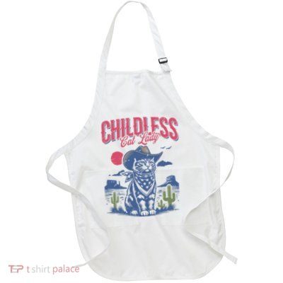 Childless Cat Lady Kamala Harris Cowboy Cat Full-Length Apron With Pockets