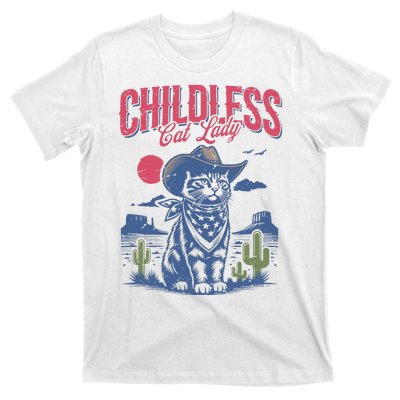 Childless Cat Lady Kamala Harris Cowboy Cat T-Shirt