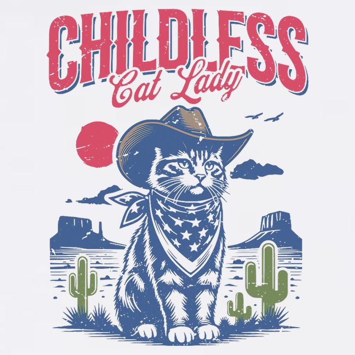 Childless Cat Lady Kamala Harris Cowboy Cat T-Shirt