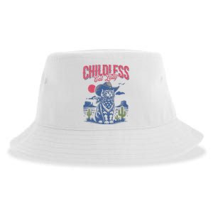 Childless Cat Lady Kamala Harris Cowboy Cat Sustainable Bucket Hat