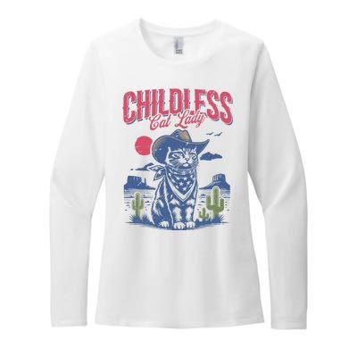 Childless Cat Lady Kamala Harris Cowboy Cat Womens CVC Long Sleeve Shirt