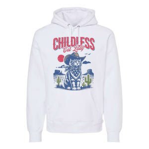 Childless Cat Lady Kamala Harris Cowboy Cat Premium Hoodie