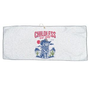 Childless Cat Lady Kamala Harris Cowboy Cat Large Microfiber Waffle Golf Towel