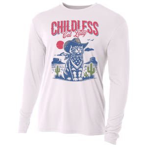 Childless Cat Lady Kamala Harris Cowboy Cat Cooling Performance Long Sleeve Crew