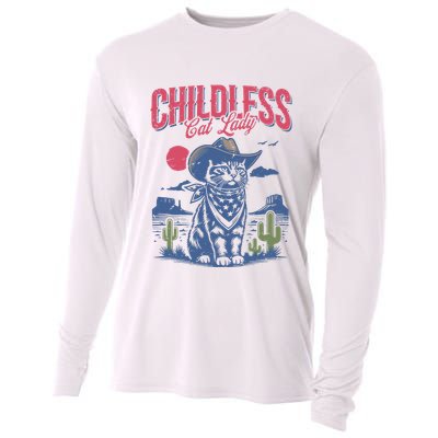 Childless Cat Lady Kamala Harris Cowboy Cat Cooling Performance Long Sleeve Crew