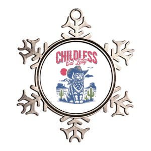 Childless Cat Lady Kamala Harris Cowboy Cat Metallic Star Ornament