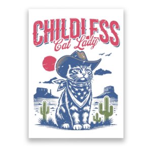 Childless Cat Lady Kamala Harris Cowboy Cat Poster