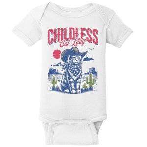 Childless Cat Lady Kamala Harris Cowboy Cat Baby Bodysuit