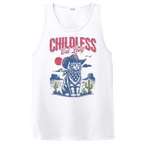 Childless Cat Lady Kamala Harris Cowboy Cat PosiCharge Competitor Tank