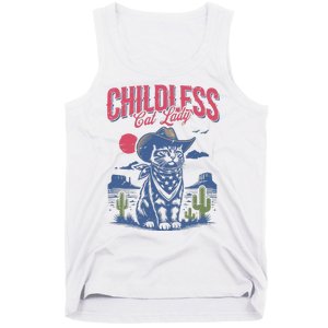 Childless Cat Lady Kamala Harris Cowboy Cat Tank Top