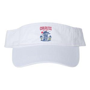 Childless Cat Lady Kamala Harris Cowboy Cat Valucap Bio-Washed Visor