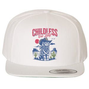 Childless Cat Lady Kamala Harris Cowboy Cat Wool Snapback Cap