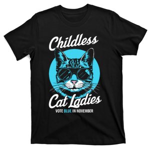 Childless Cat Ladies Vote Blue Kamala T-Shirt