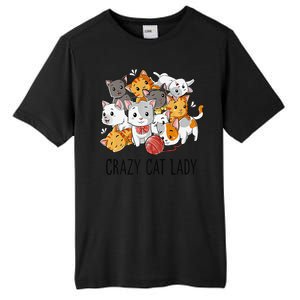 Crazy Cat Lady Funny Women Kitty Kitten Animal Lover Premium Tall Fusion ChromaSoft Performance T-Shirt