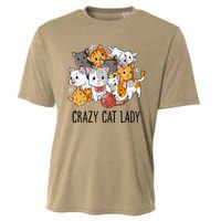 Crazy Cat Lady Funny Women Kitty Kitten Animal Lover Premium Cooling Performance Crew T-Shirt