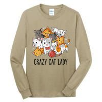 Crazy Cat Lady Funny Women Kitty Kitten Animal Lover Premium Tall Long Sleeve T-Shirt