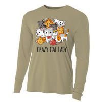 Crazy Cat Lady Funny Women Kitty Kitten Animal Lover Premium Cooling Performance Long Sleeve Crew