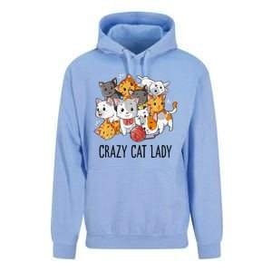 Crazy Cat Lady Funny Women Kitty Kitten Animal Lover Premium Unisex Surf Hoodie