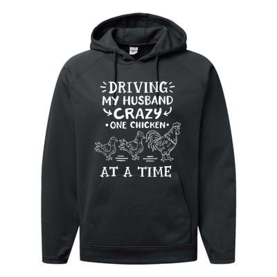 Crazy Chicken Lady Funny Chicken Performance Fleece Hoodie