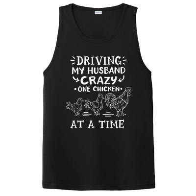 Crazy Chicken Lady Funny Chicken PosiCharge Competitor Tank